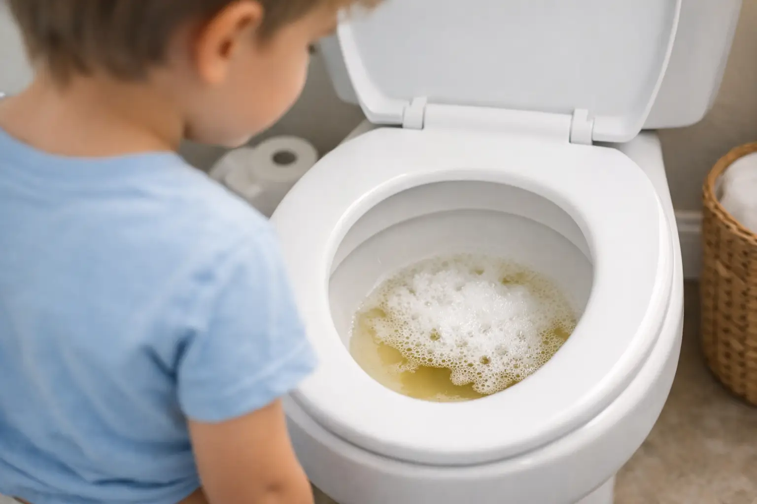 Por qué sale espuma en la orina infantil