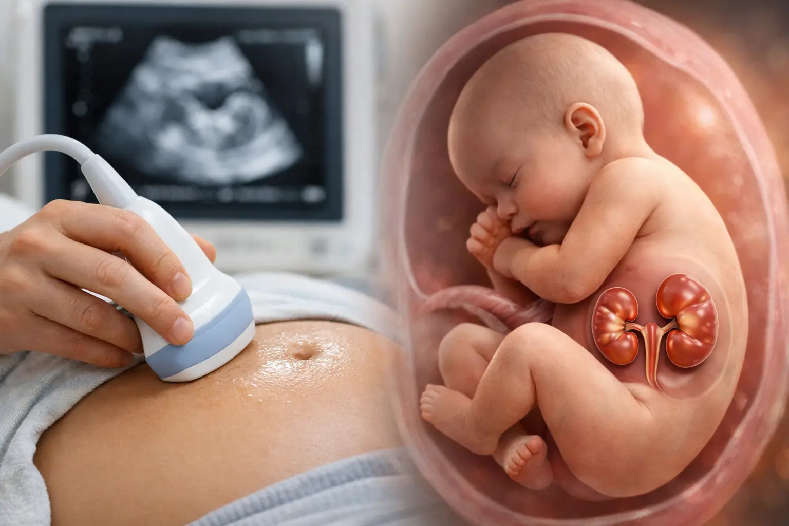 Qué indica la dilatación renal fetal