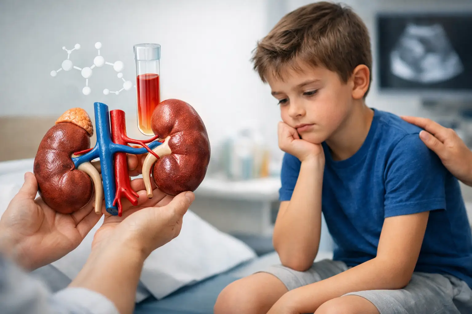 Niño con creatinina elevada: qué puede indicar