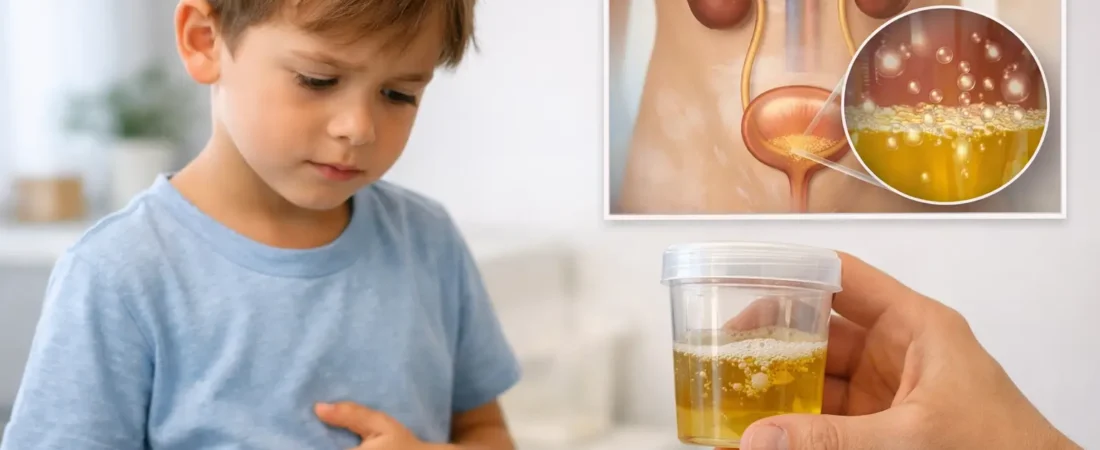 Por qué sale proteína en orina en niños